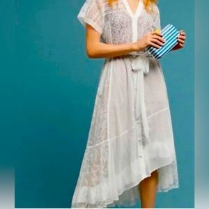 Byron Lars BHLDN White Lace Katarina Dress Wedding Reception Dress